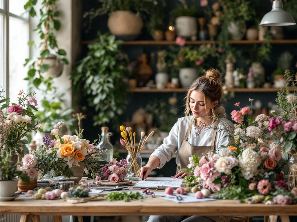 Studio floral preparation
