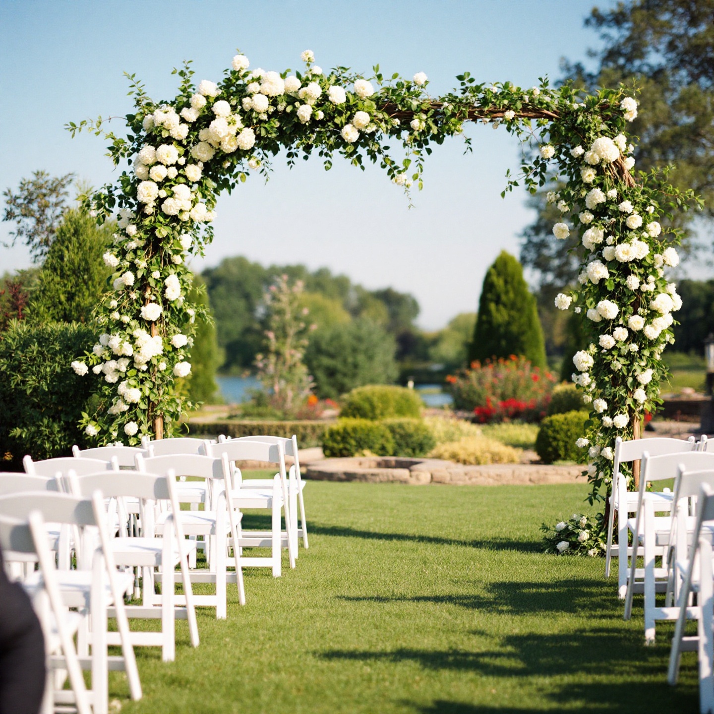 Garden ceremony styling