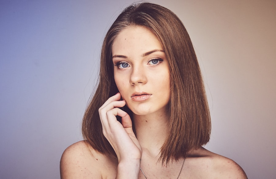 After beauty styling portrait