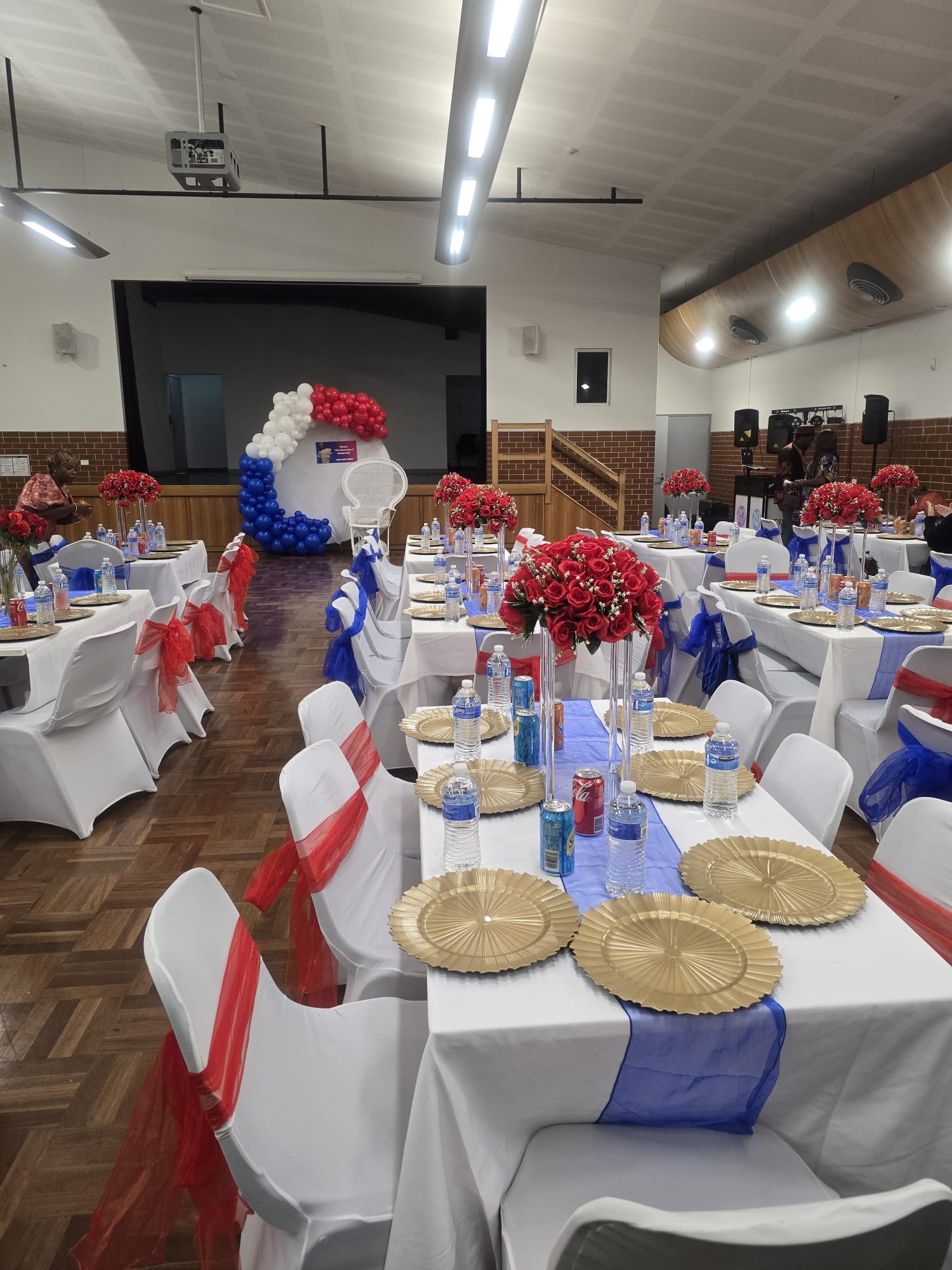 Celebration tablescape with florals
