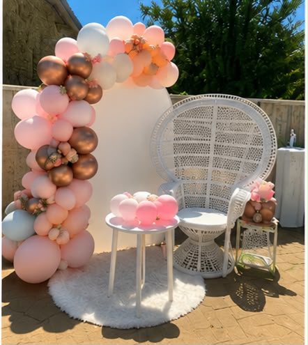 Festive balloon arch for a private event